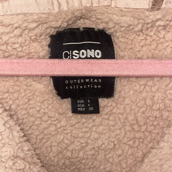 Cisono, womens zip up teddy jacket size large - Picture 2 of 4